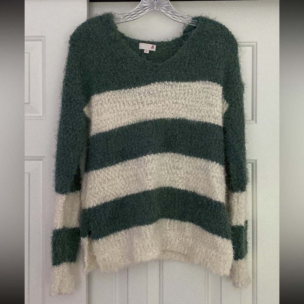 Striped Fluffy Sweater